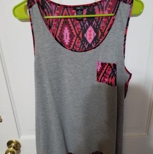 Tank top w/sheer back